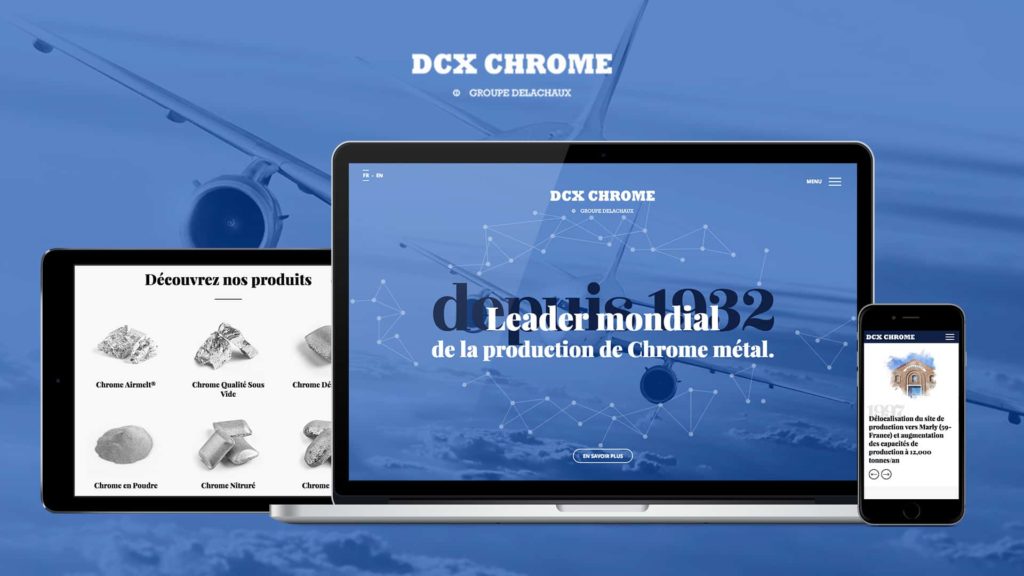 Création de site internet de l’agence web Digital Cover Lyon pour DCX Chrome