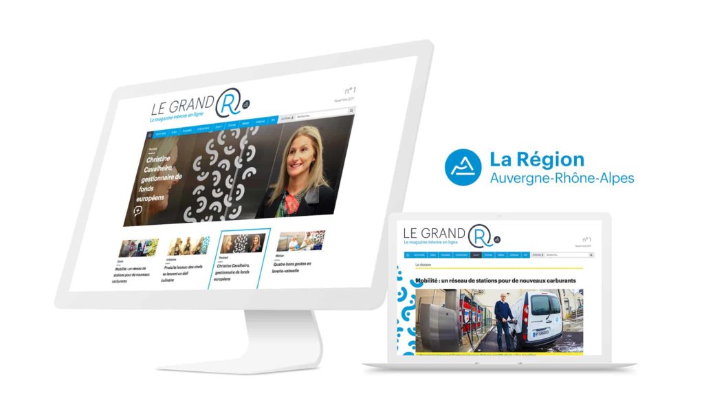 Création du webzine pour La Région Auvergne Rhône Alpes par l’agence web Digital Cover Lyon